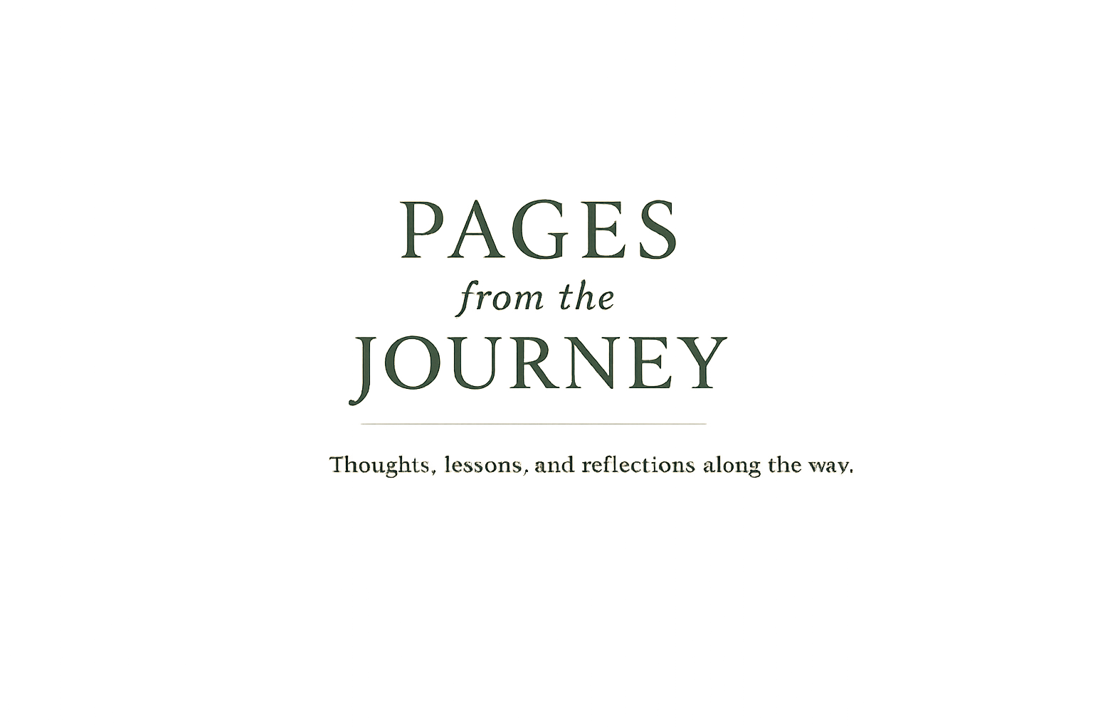 Pages from the Journey